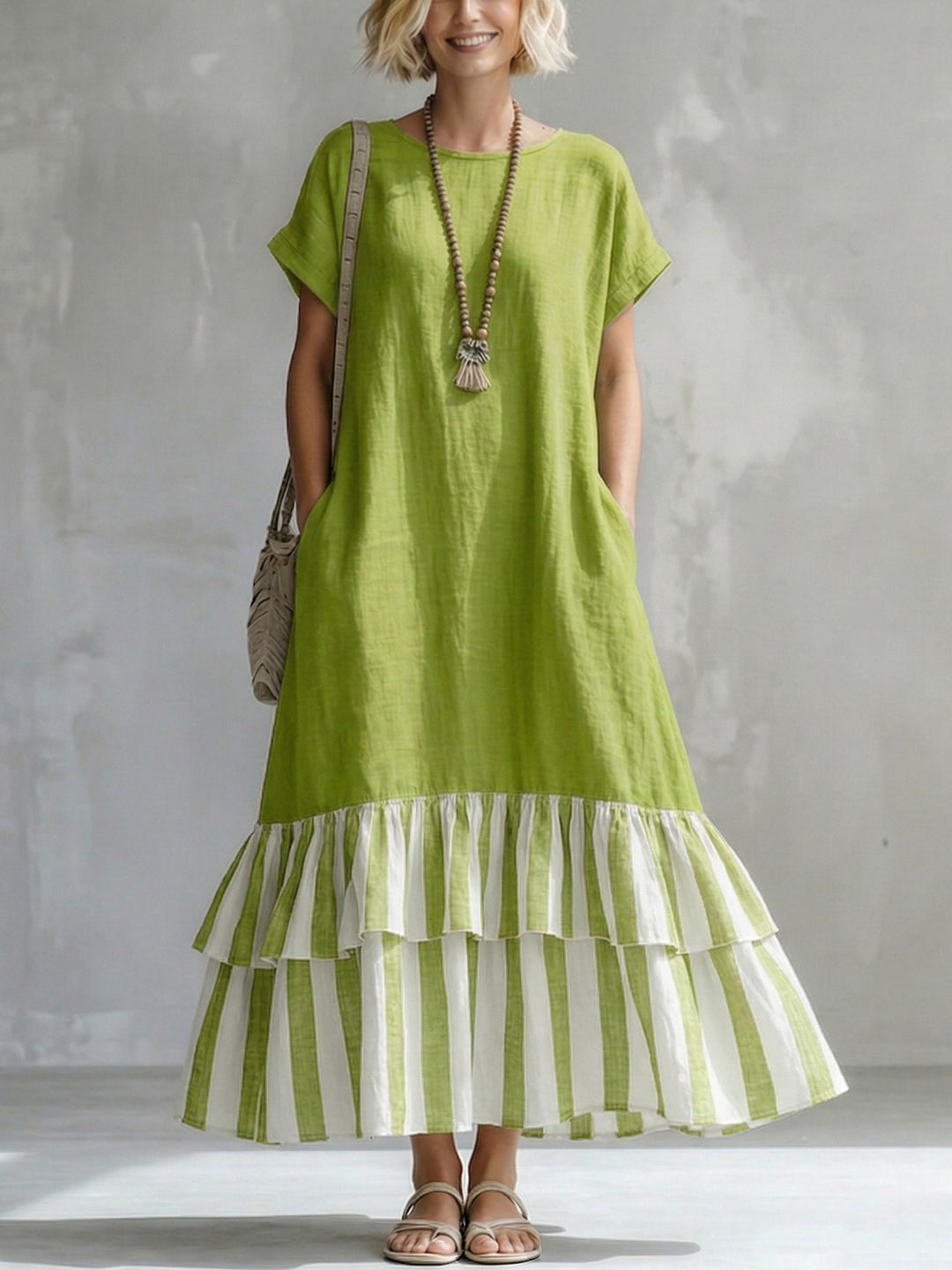 Sadie | Relaxed Short Sleeve Tiered Maxi Summer Dresses