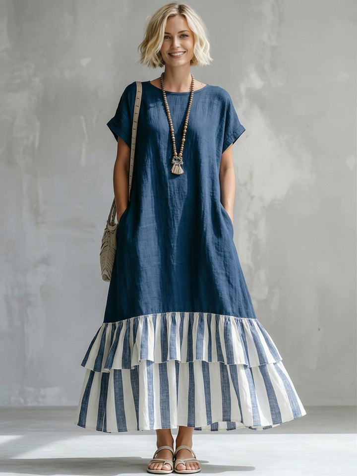 Sadie | Relaxed Short Sleeve Tiered Maxi Summer Dresses