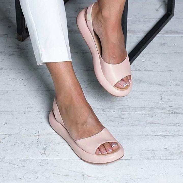 Summer | Effortless Peep Toe Slingback Flat Sandals