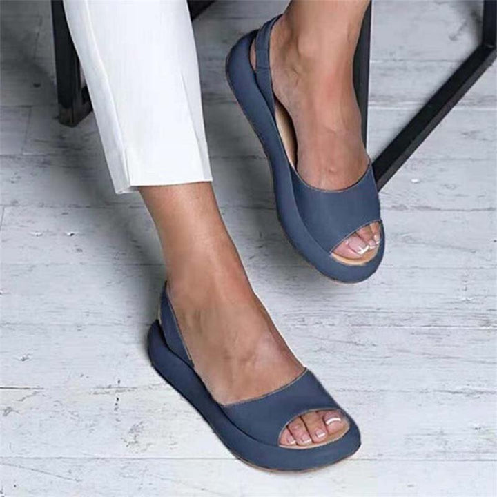 Summer | Effortless Peep Toe Slingback Flat Sandals