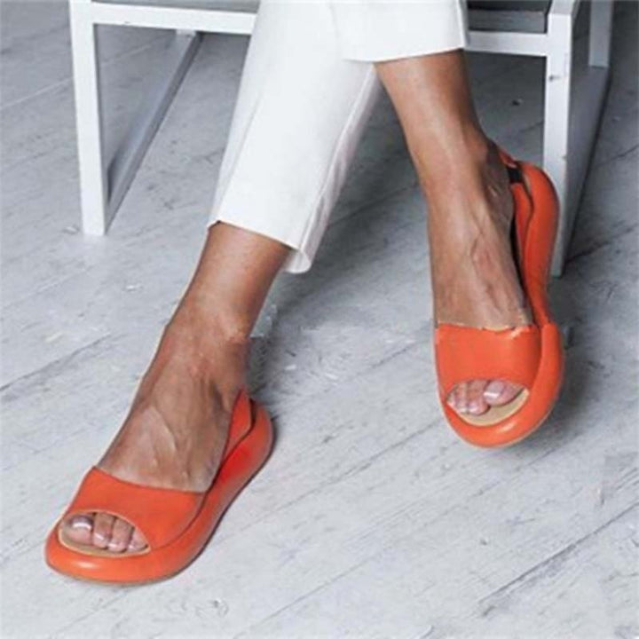 Summer | Effortless Peep Toe Slingback Flat Sandals