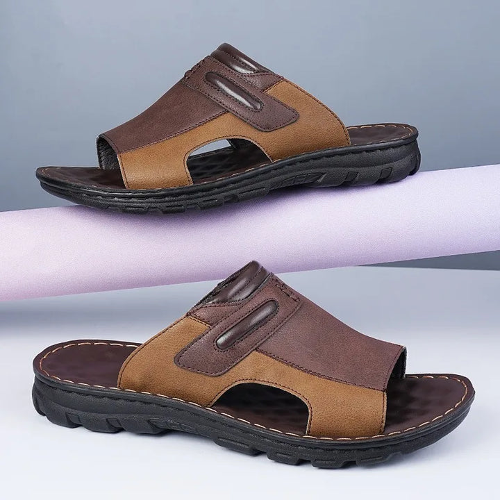 William | Wide Strap Slip On Mens Slides